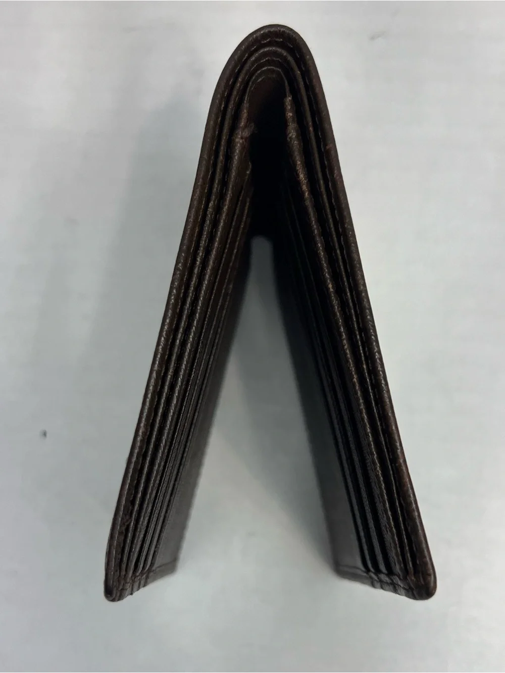 Burberry Bifold Wallet in a dark brown saffiano leather‎